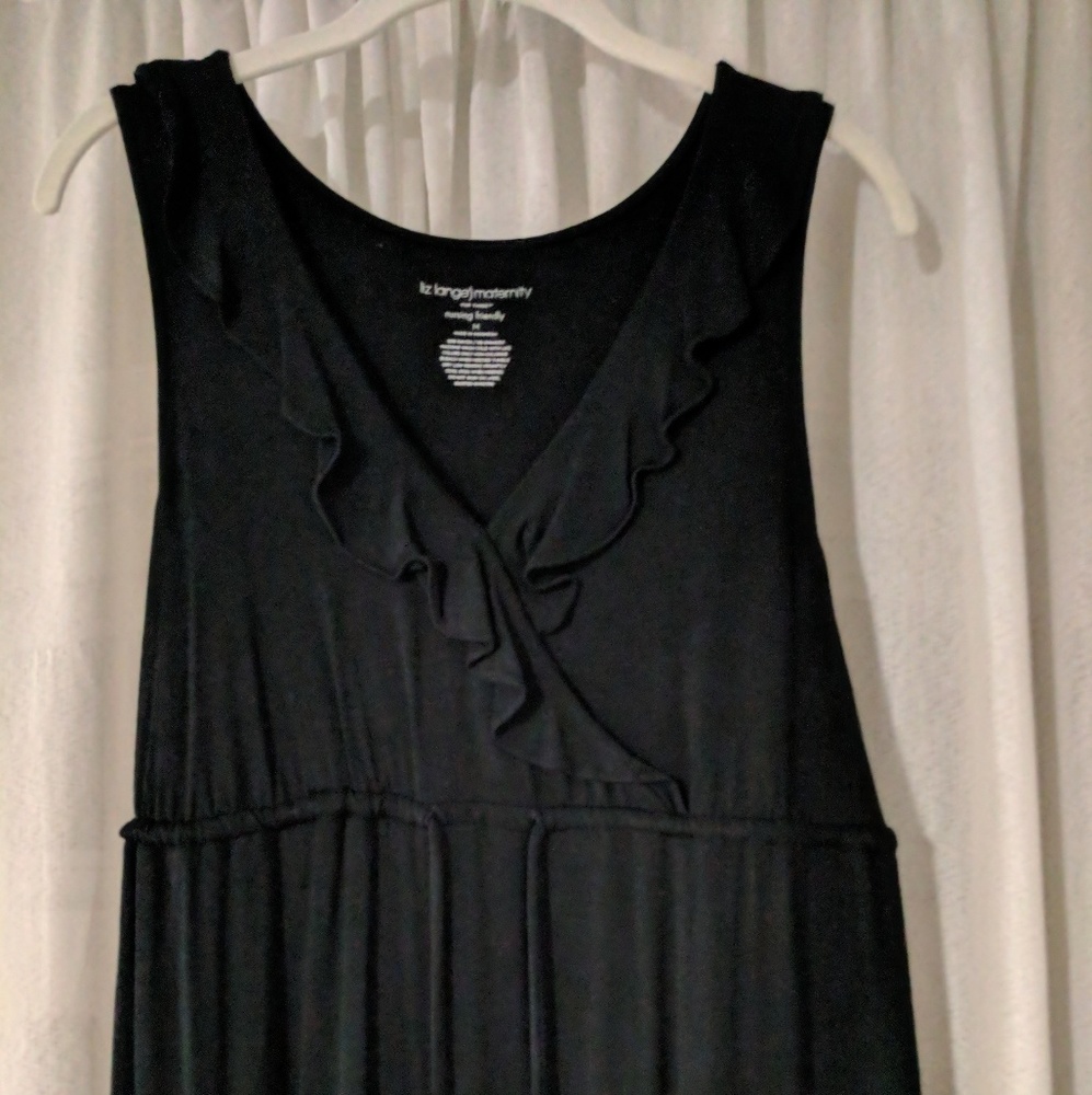 Knee Length Black Maternity Dress